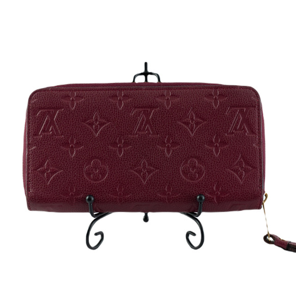 LOUIS VUITTON Zippy Wallet Monogram Empreinte Leather Bordeaux SP4136 - Picture 4 of 9